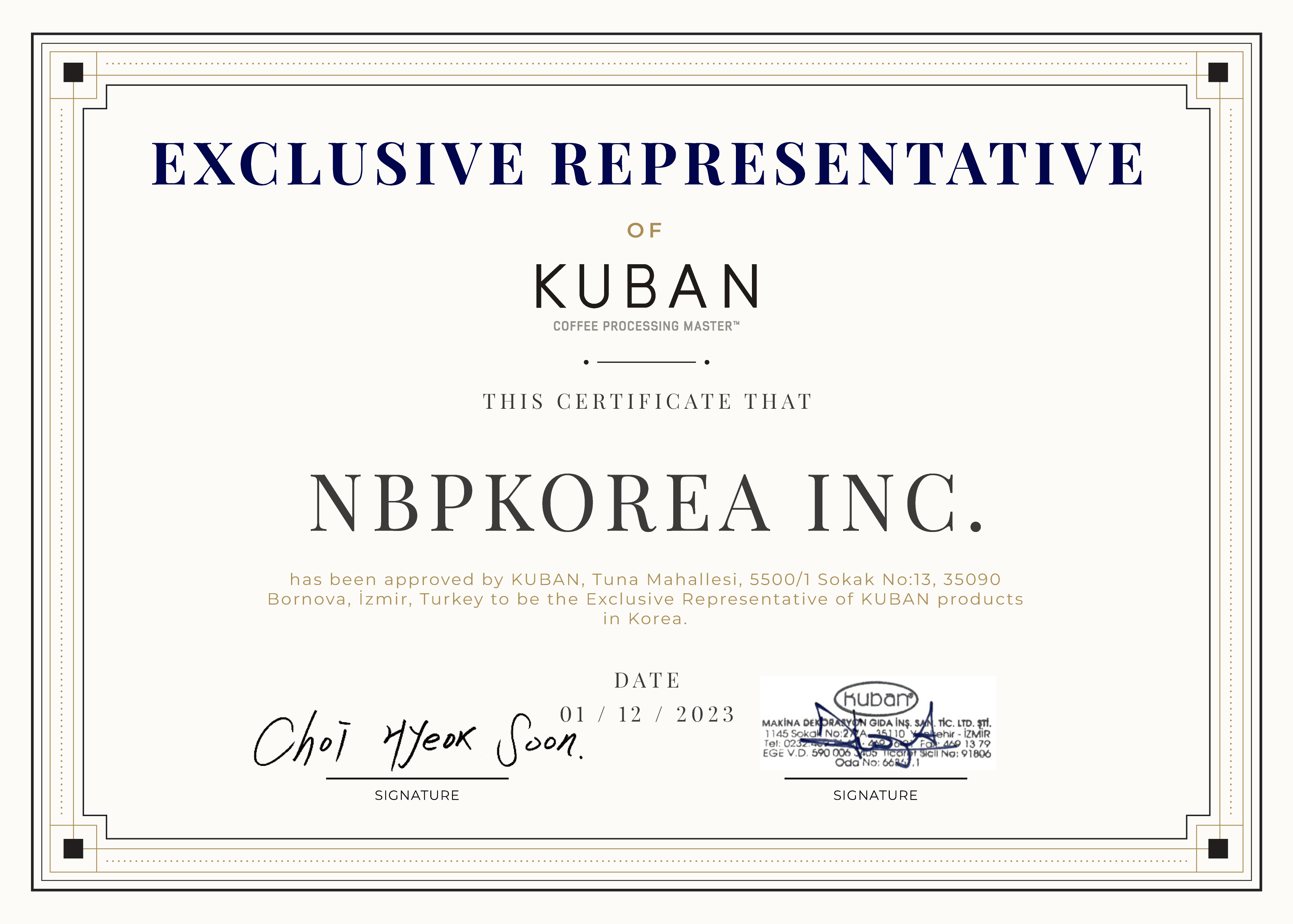 KUBAN Exclusive Representative